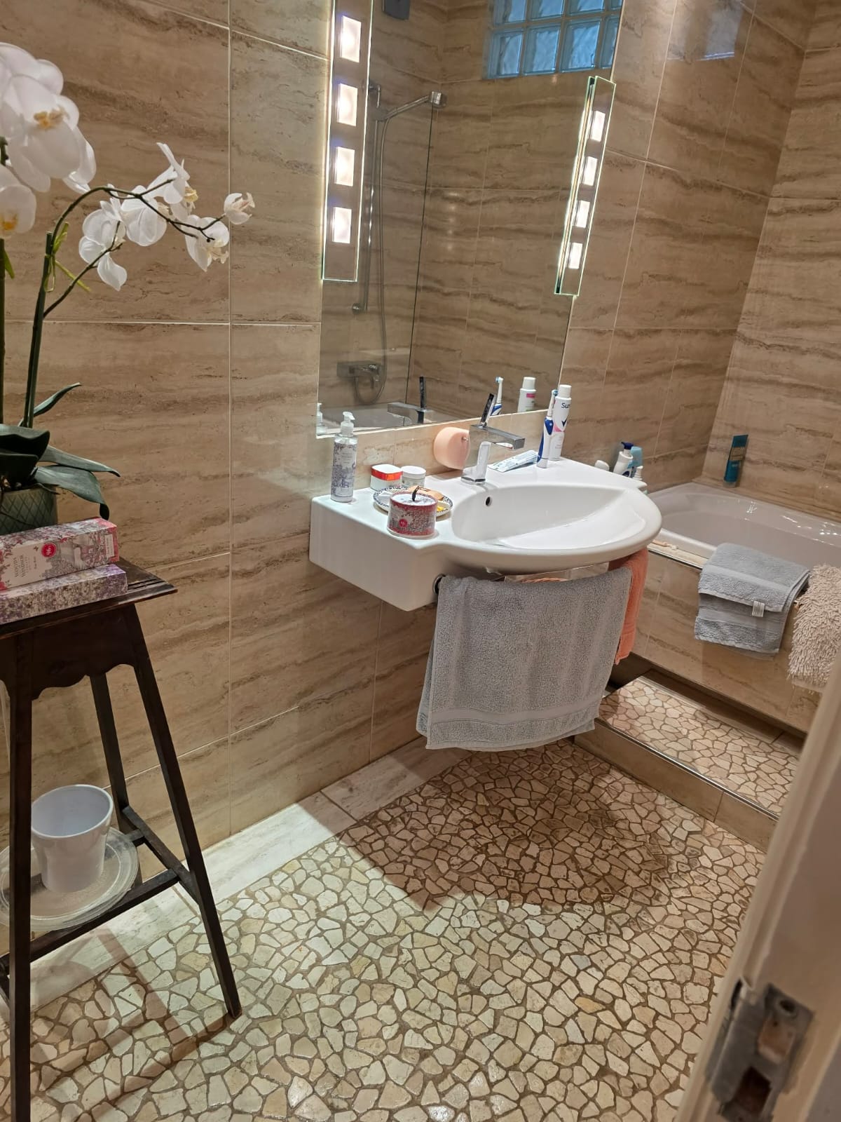 Elegant bathroom detail after cleaning